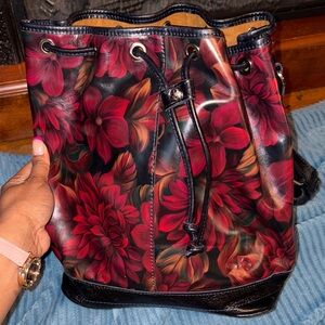 Patricia Nash Red and Black Floral PURSE & WALLET
